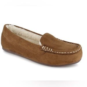 PORTLAND BOOT COMPANY Womens Slippers Faux Suede Moccasin Chestnut Size 7 New